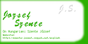 jozsef szente business card